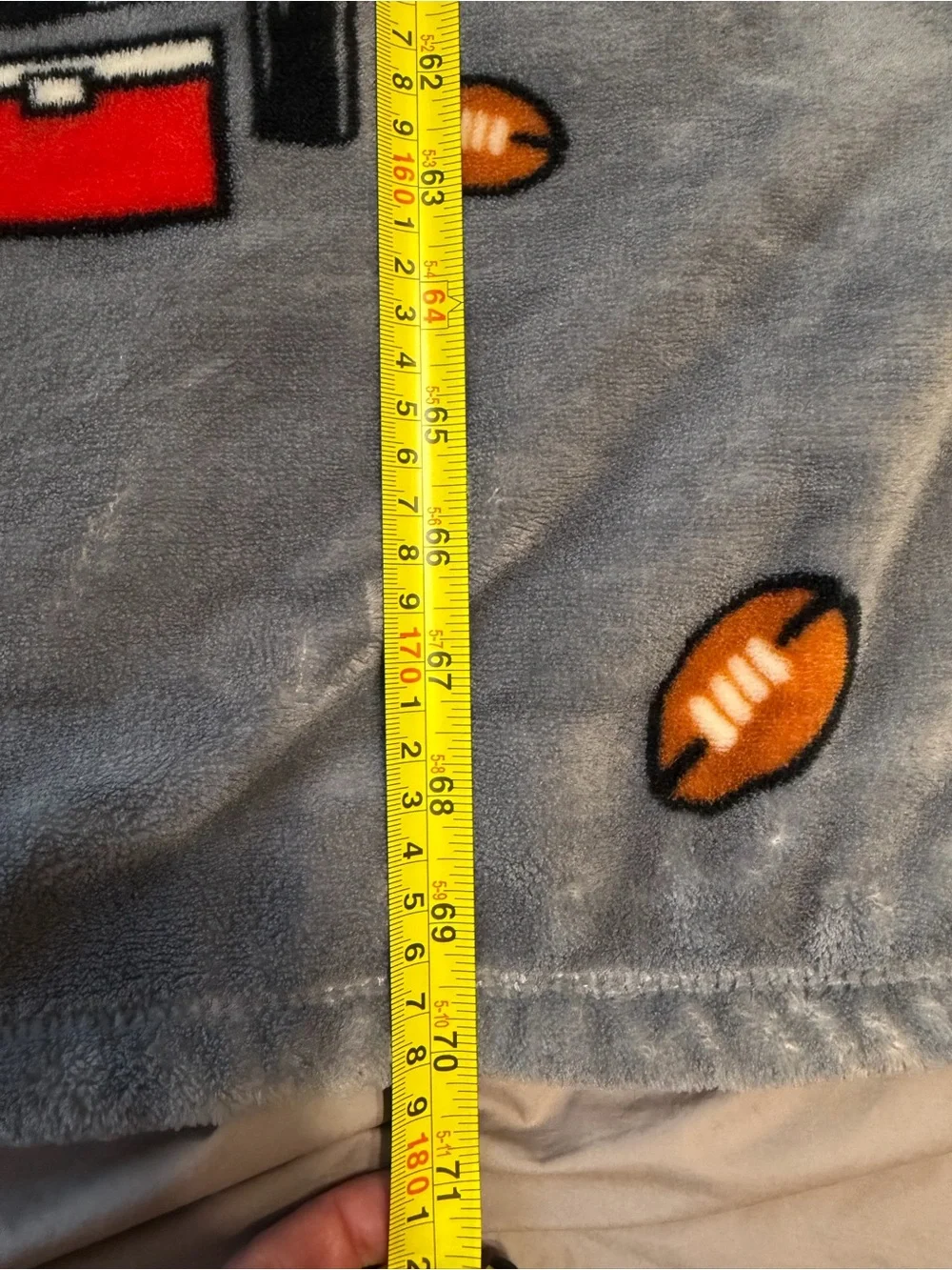 NWOT Life Is Good Plush  Throw Blanket Jake Rocket Football Tailgate Party Fall